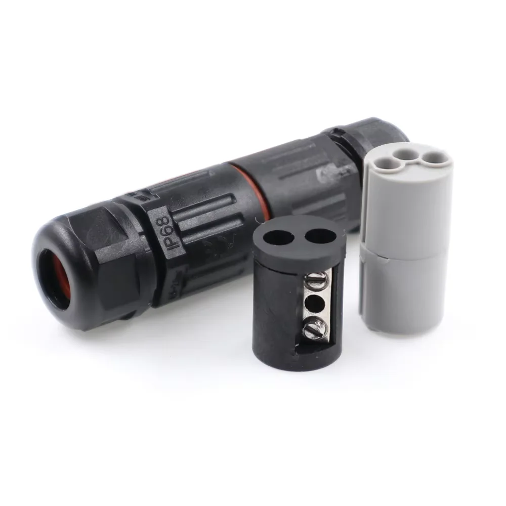 2p 3p Ip68 Mini Waterproof Connector Power Copper 16a Fast Connector 26awg Male & Female Ip68(4m Water Depth)