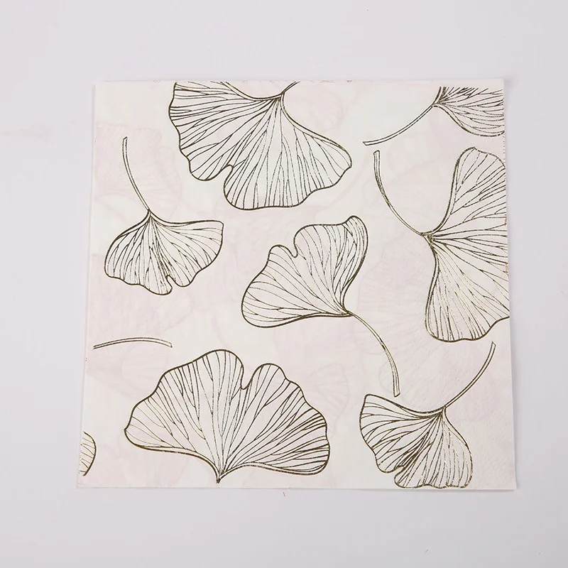40cm*40cm 2ply  printed customized disposable multi fold decoupage white paper napkins