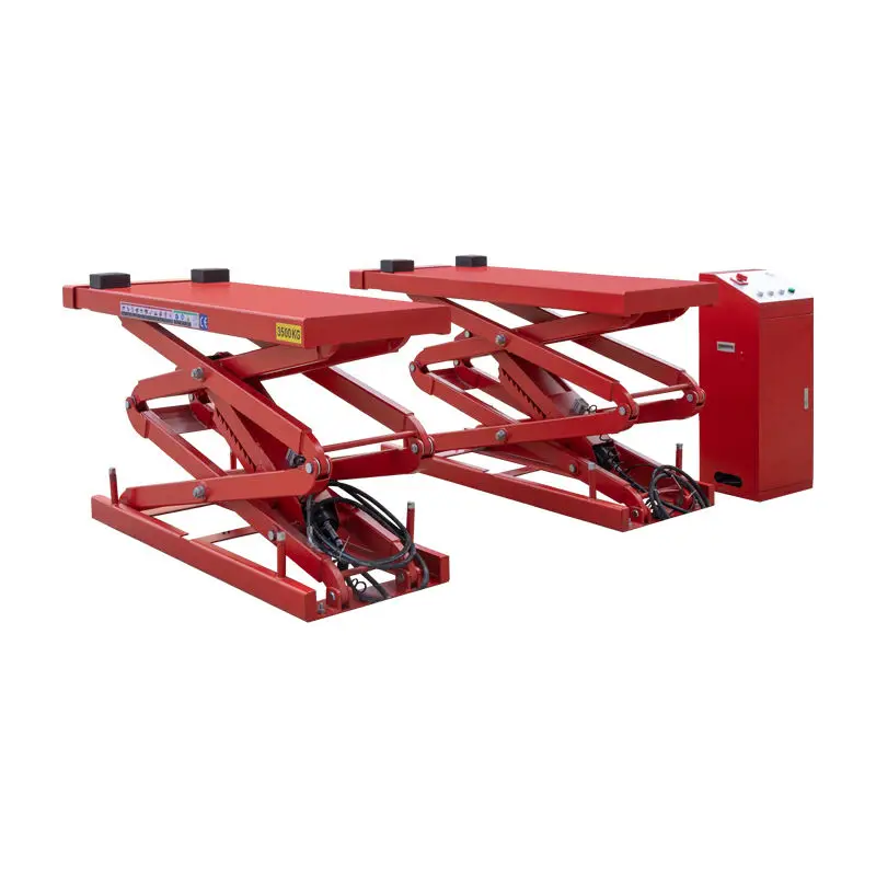 Robust In-Ground Mount full rise scissor Car Lift portable car ramp hydraulic mid scissor lift