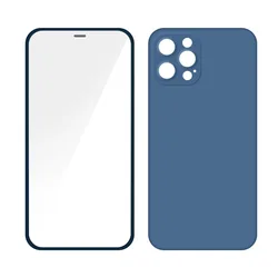 For iphone liquid silicone for iphone 360 full cover case with tempered glass