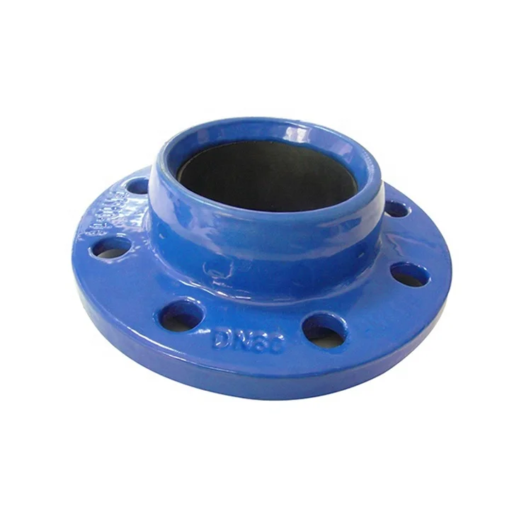 DI Round Pipe Fittings Ductile Iron Quick Flange Adaptor for HDPE PVC Pipe