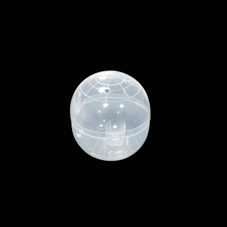 Recycled Plastic Transparent Connection Twisted Egg 4.7*5.5CM Oval Shape Empty Capsule for Vending Machine
