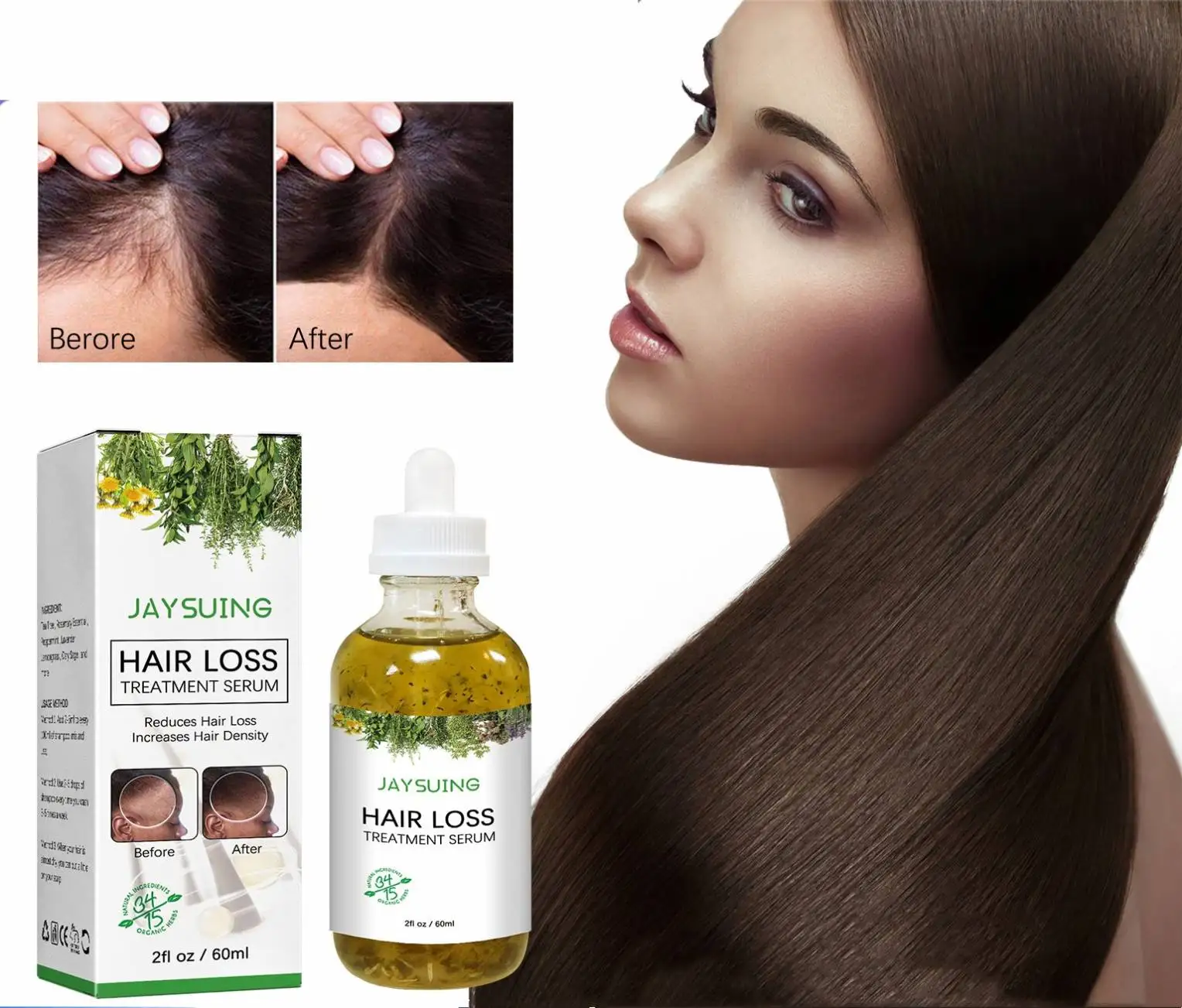 Hot Selling Private Label 100% Natural Formula Wholesale Nourishing Elixirs Hair Scalp Care Loss Growth Treatment Oil  Serum