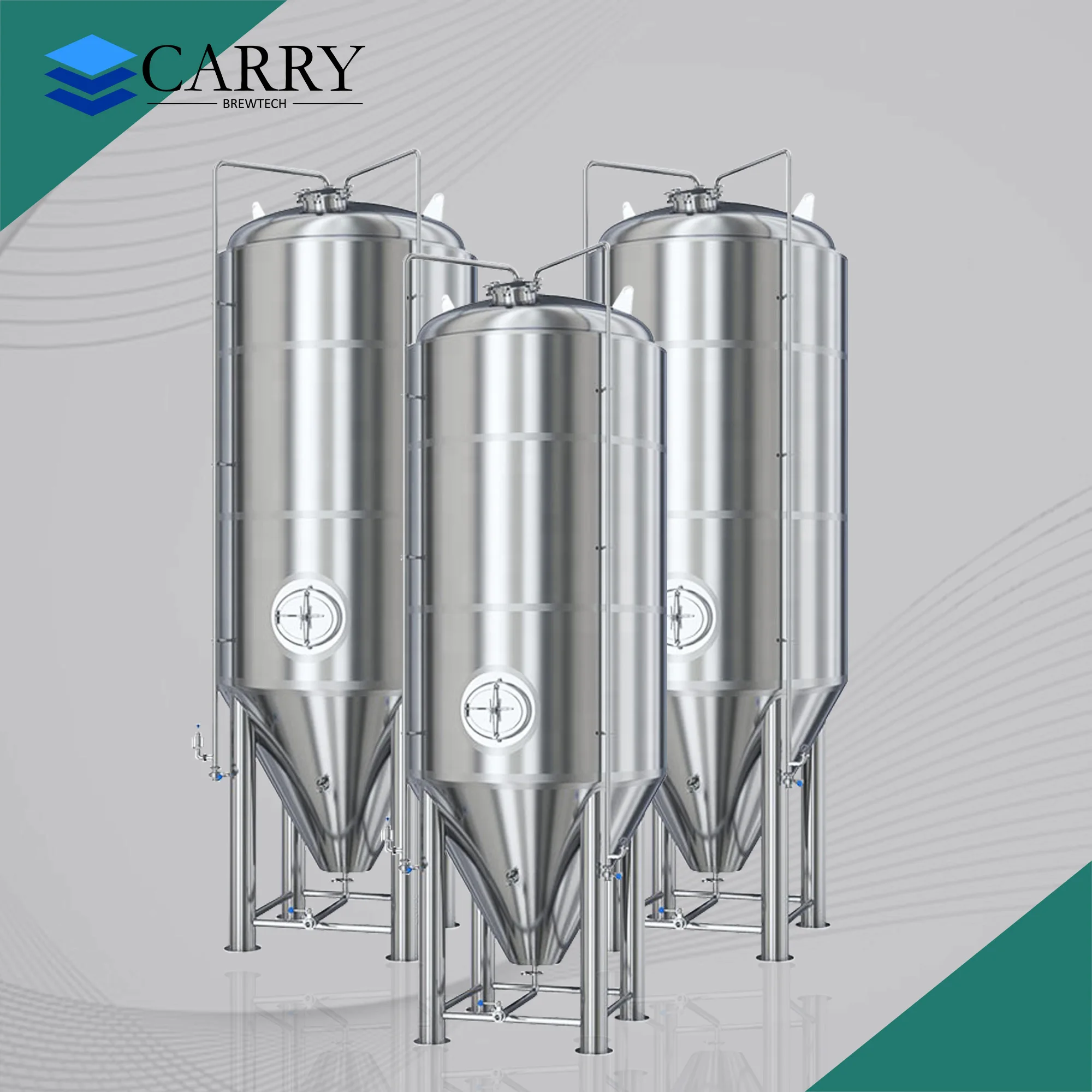 400l 500l 4hl 3bbl Portable Steel Double Wall Glycol Jacketed Top Manway Conical Fermenter For Sale stainless steel sanitary bee