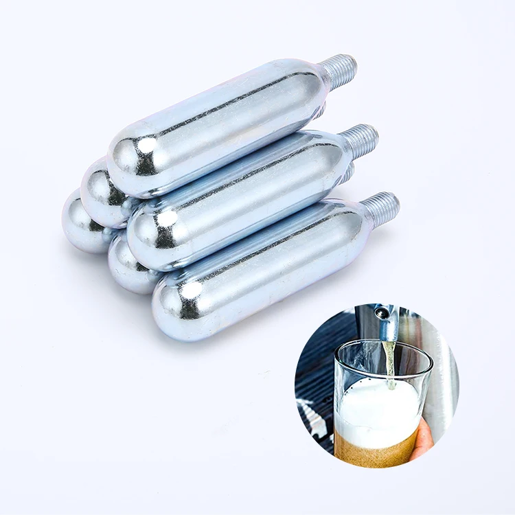Mini 8g CO2 Gas Cylinder Carton Dioxide CO2 Bottle In Food Grade