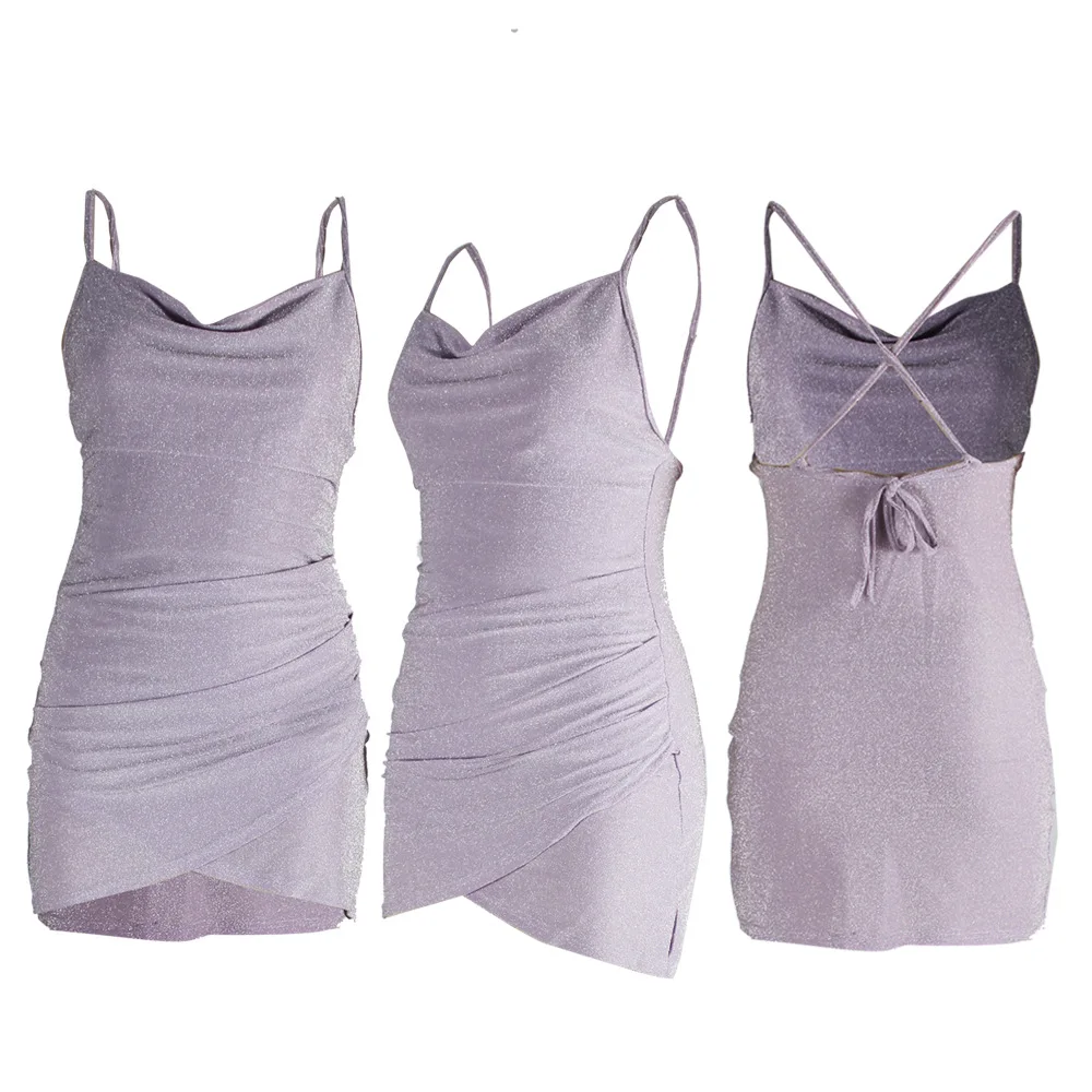 we manufacture clothes Customized half length mid waist solid short skirt with suspender sexy fashion dress