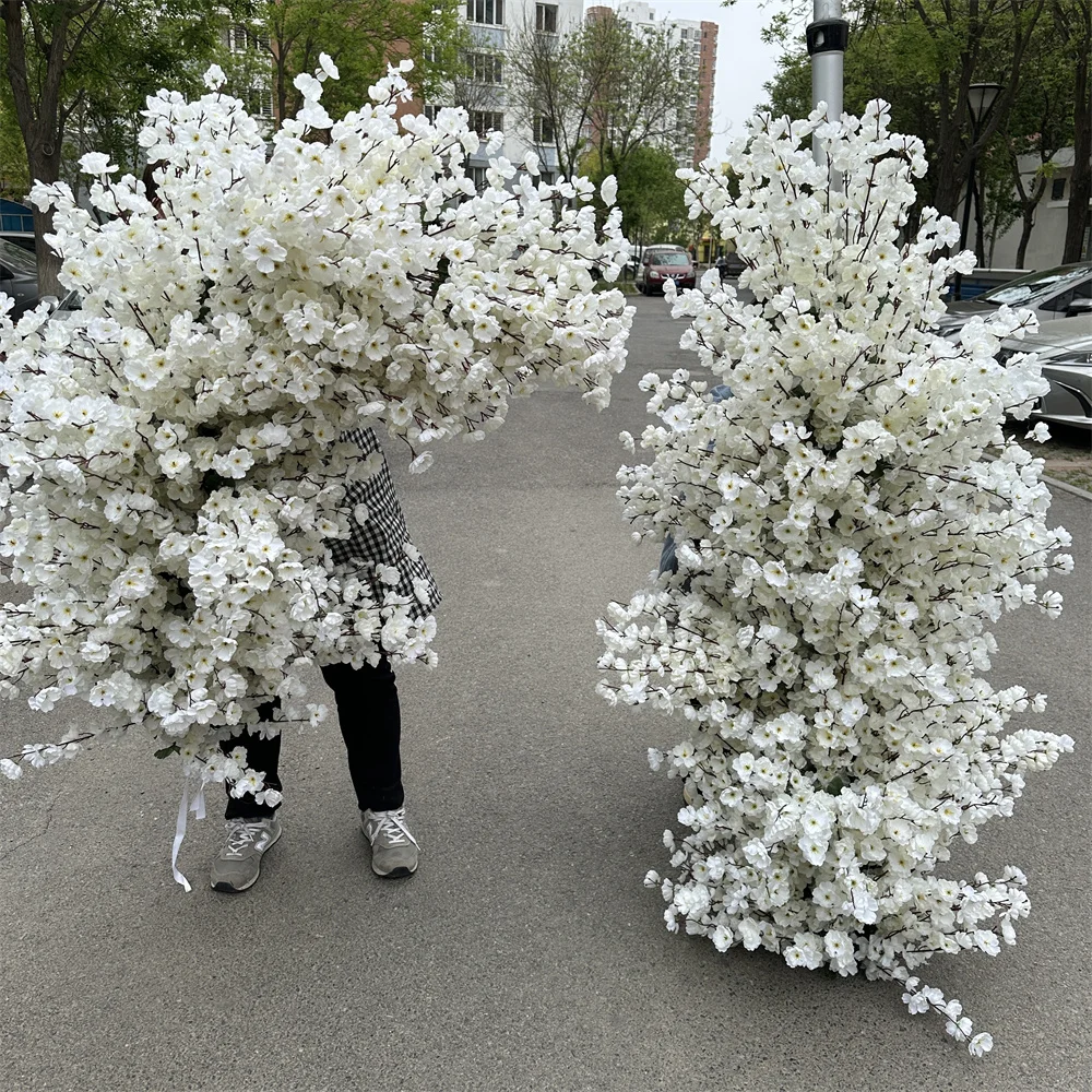 IFG New Arrivals White Peach Blossom Flowers Arch Backdrop for Wedding Decorations