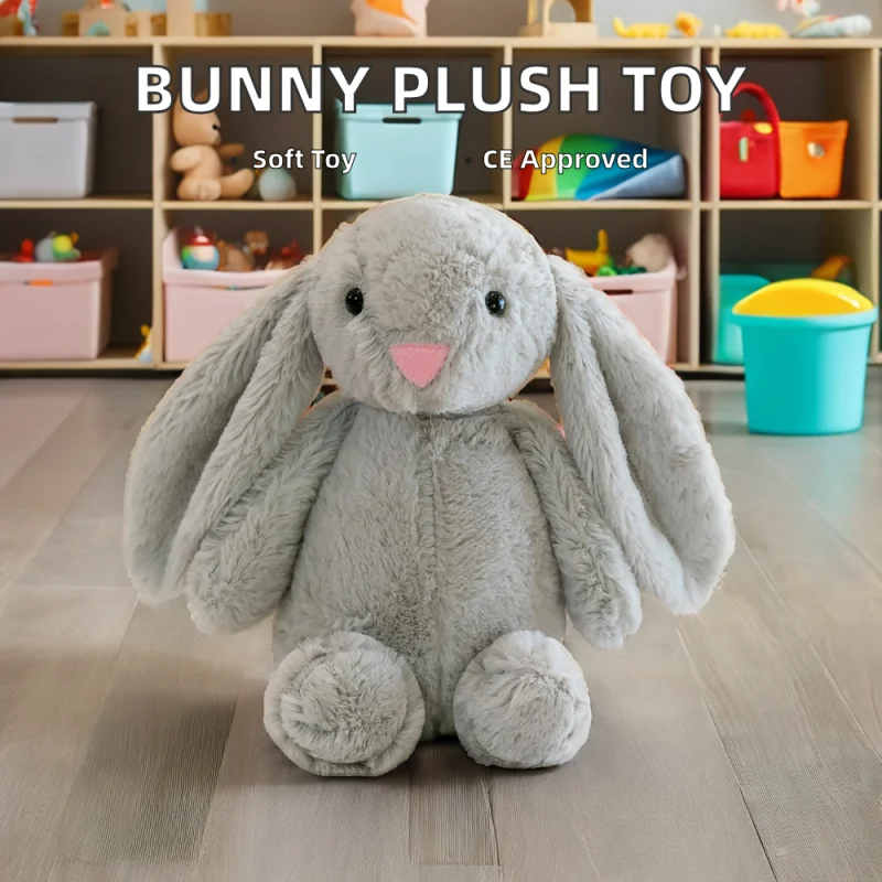 Factory Wholesale Unisex Soft Rabbit Stuffed Doll Long Ears Bunny Plush Toys for Claw Machine