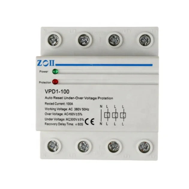 Voltage protector 220V air conditioner 50Hz 40A 63A Over and under Adjustable Voltage Protector Device