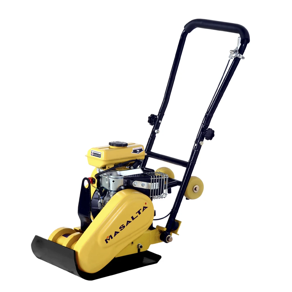 Masalta Supplier Style 60kg Vibratory Plate Compactor Machinery With Honda/robin Engine And Moving Wheel