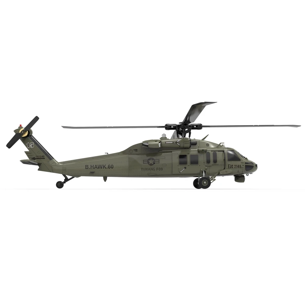 F09 RC Helicopter Brushless 1:47 Scale Of The UH60-Black Hawk 6 Channels Flybarless Arobatic Professional 6G/3D Remote Control