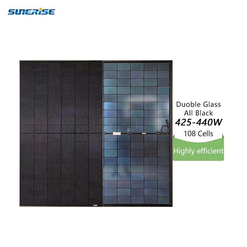 Bifacial Monocrystalline Double-Sided High-Efficiency 10BB PV Module Kit Solar Panel for Home and Farm
