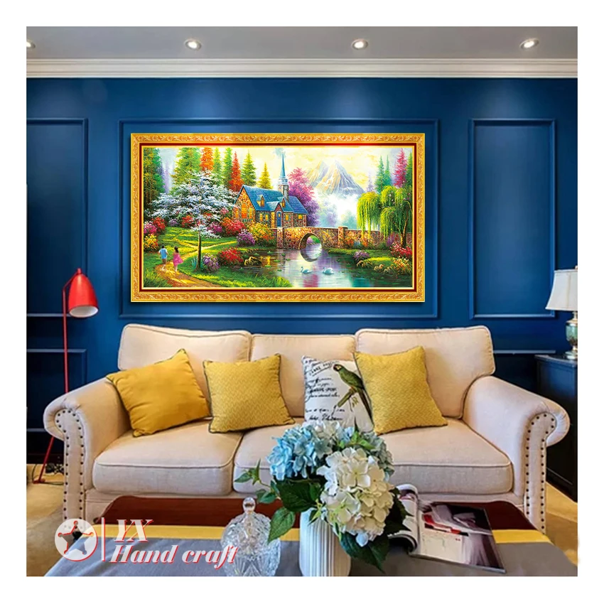 2022 Высококачественная вышивка в стиле парка, 14 карат, вышивка крестиком, Высококачественная нить, Набор для вышивки, домашний декор, шитье Han