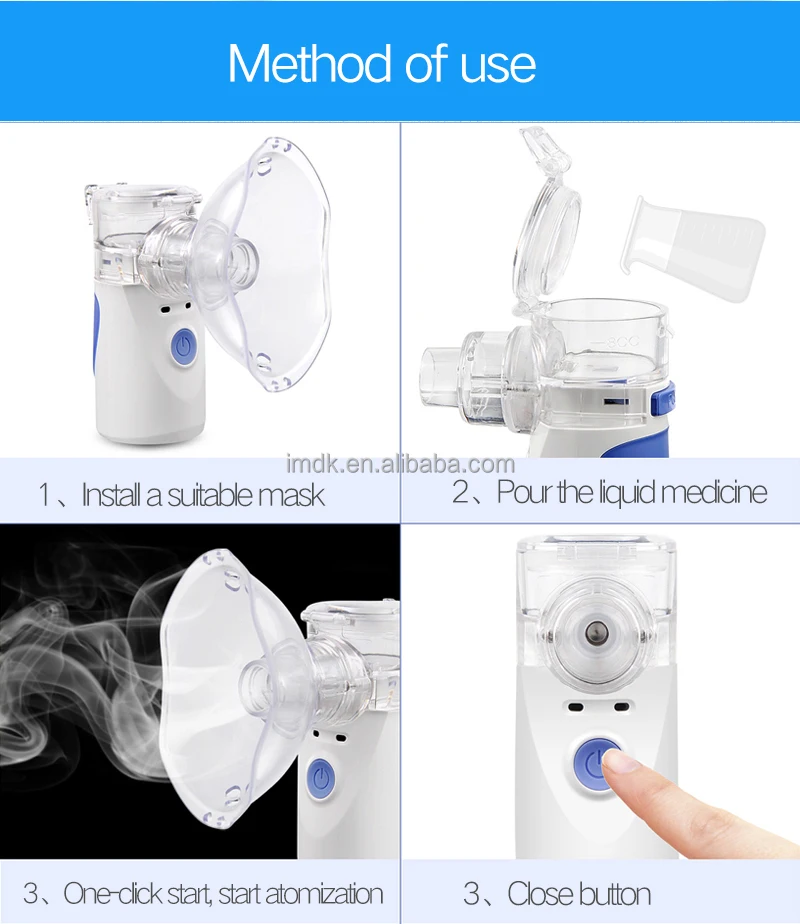 Home USB Mobile  Portable Ultrasonic Mesh Nebulizer Manufacturer Medical Mesh Nebulizer