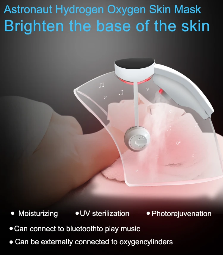 Oxygen Jet Peel Beauty Facial Machine O2 Hyperbaric Whitening Oxygen Facial Machine With Led Dome Facial Equipment