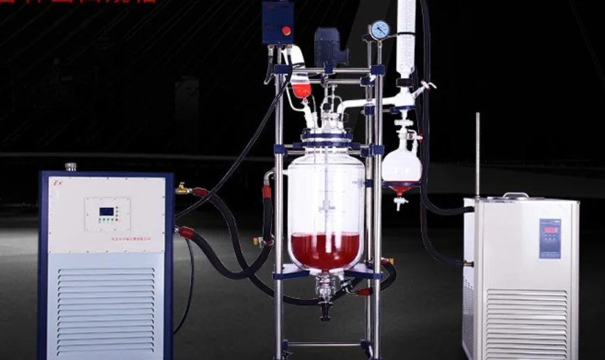 Lab Chemical 5 L glass Reactor with CE confirm