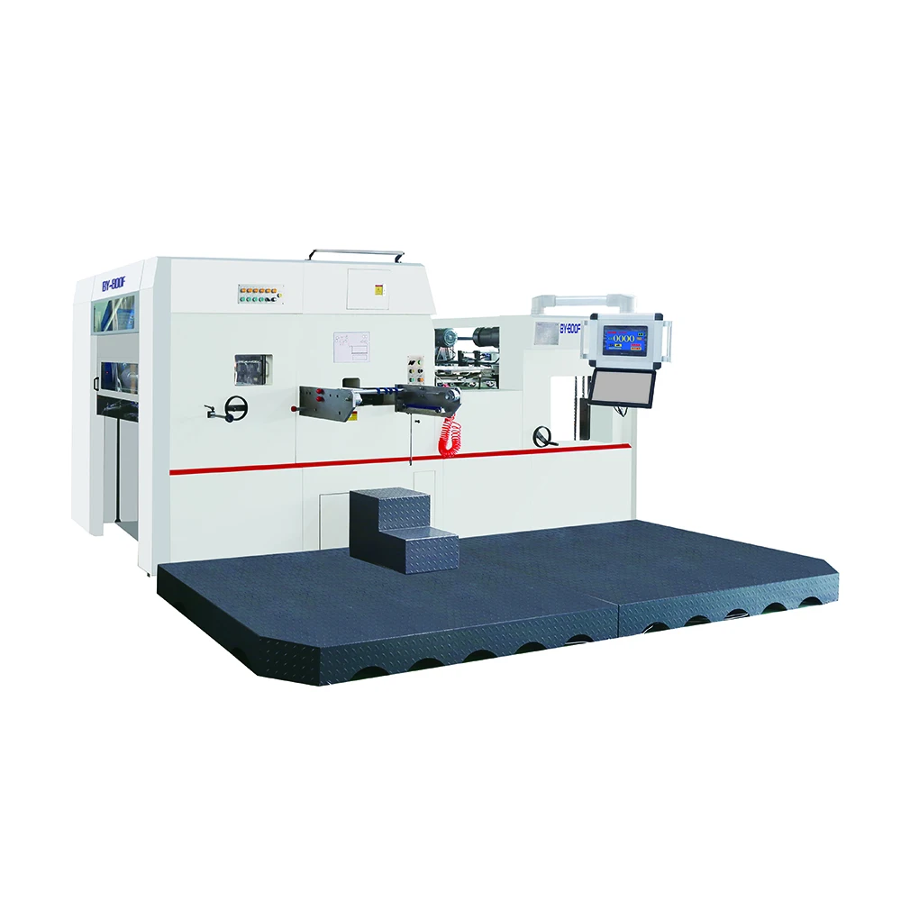 Lead edge Bottom Feeder new technology  BY800F Automatic Hot foil stamping and Die cutting machine for cardboard flat