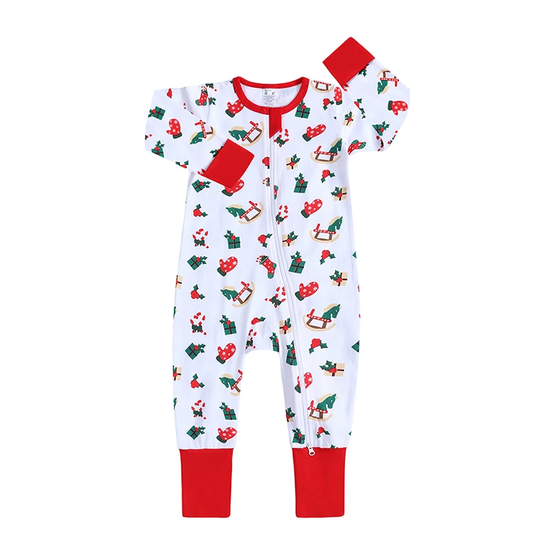 new born baby clothes long sleeve christmas pajamas infant boy cute baby jumpsuit