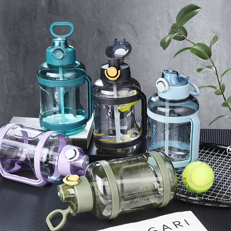 New Design 1500ml Water Bottles Sports Travel Space Drinking Bottle Custom Plastic Gym Water Bottle