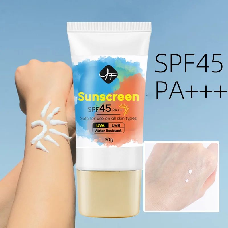 Custom best sunscreen cream spf45 whitening sunscreen face body care sunscreen spf 50 for black skin