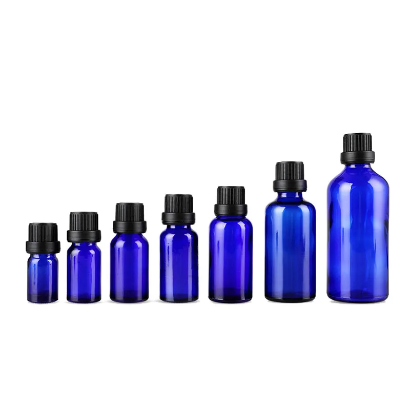 2021New 5ml 10ml 15ml 20ml 30ml 50ml 100ml boston  packing blue essential oil bottle