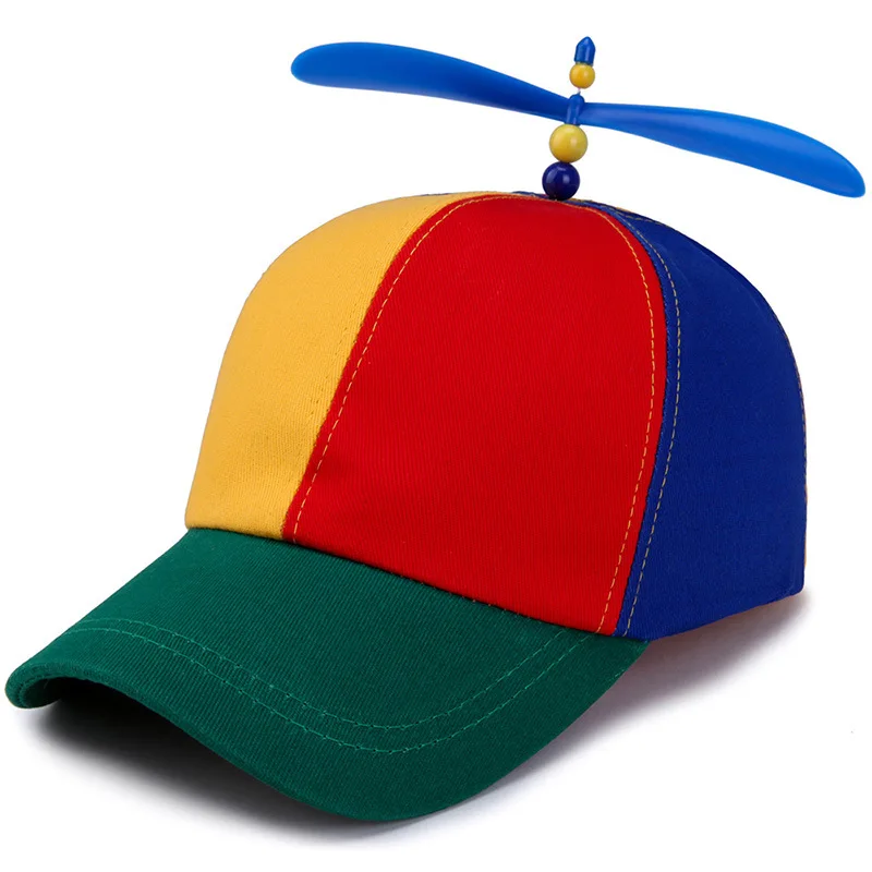 Fashion Colorful Bamboo Dragonfly Patchwork Adult Helicopter Adventure Dad Snapback Hat