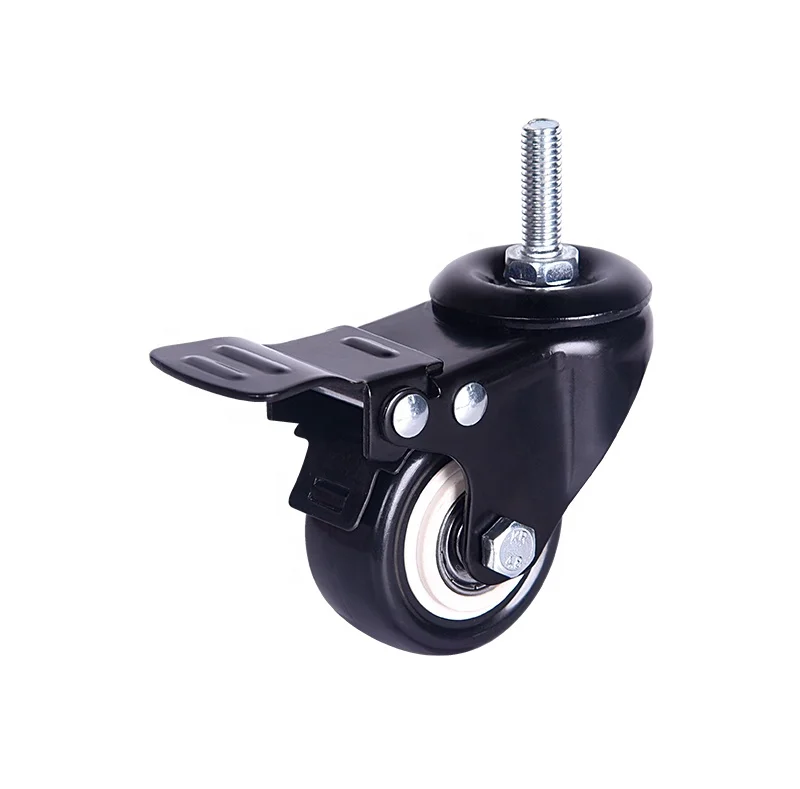 Factory direct 50mm castor polyurethane office universal wheel packing machine castor wheel