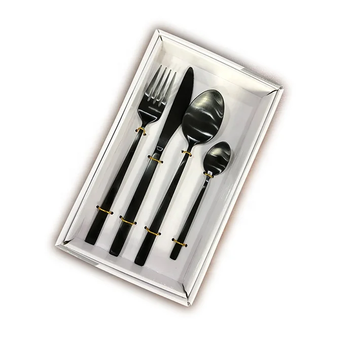 France Inox menagere rose gold couvert huishoudset stainless steel 18/10 cutlery set 24 Piece Tableware Dining Kit