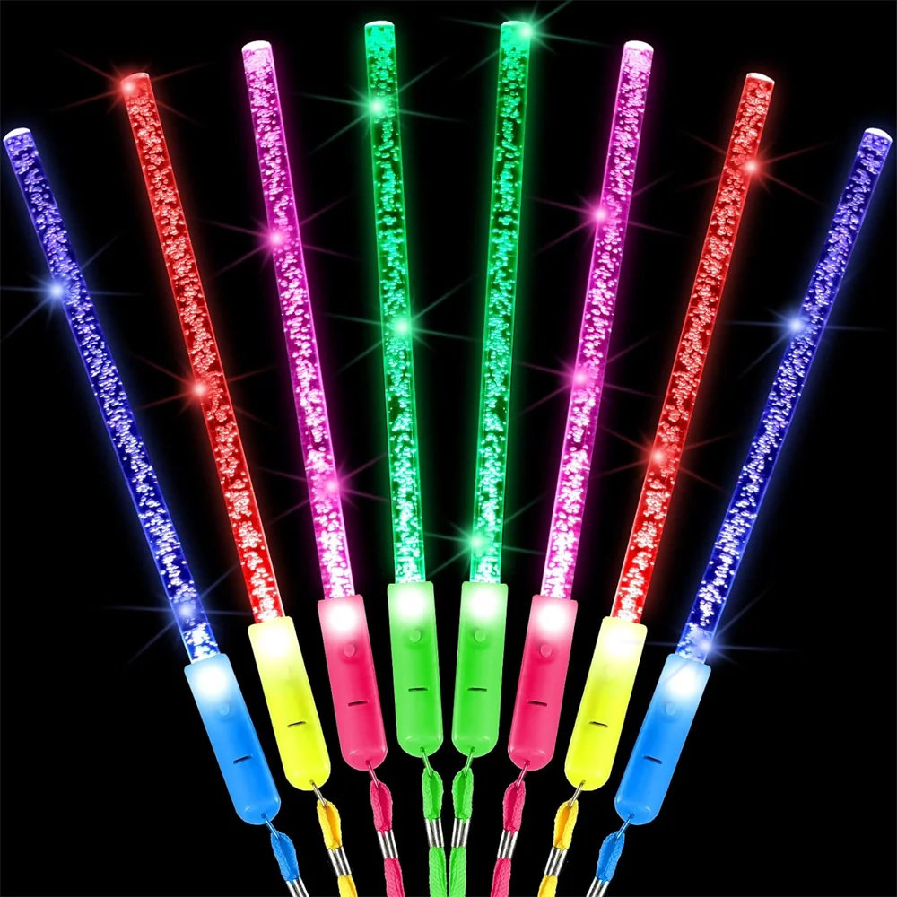 Hot Sale Electronic Flashing Fairy RGB Cheering Up Led Light Glow Stick for Neon Party Supplies