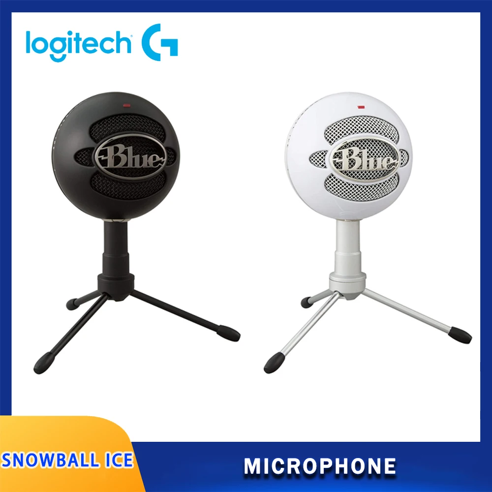 Logitech Blue Snowball ICE Microphone Simple Packages USB Condenser Anchor Live K Song Call Recording Singing For Pc Laptop Mac