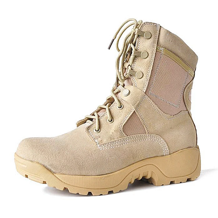 China wholesale suede leather patrol Combat shoes
