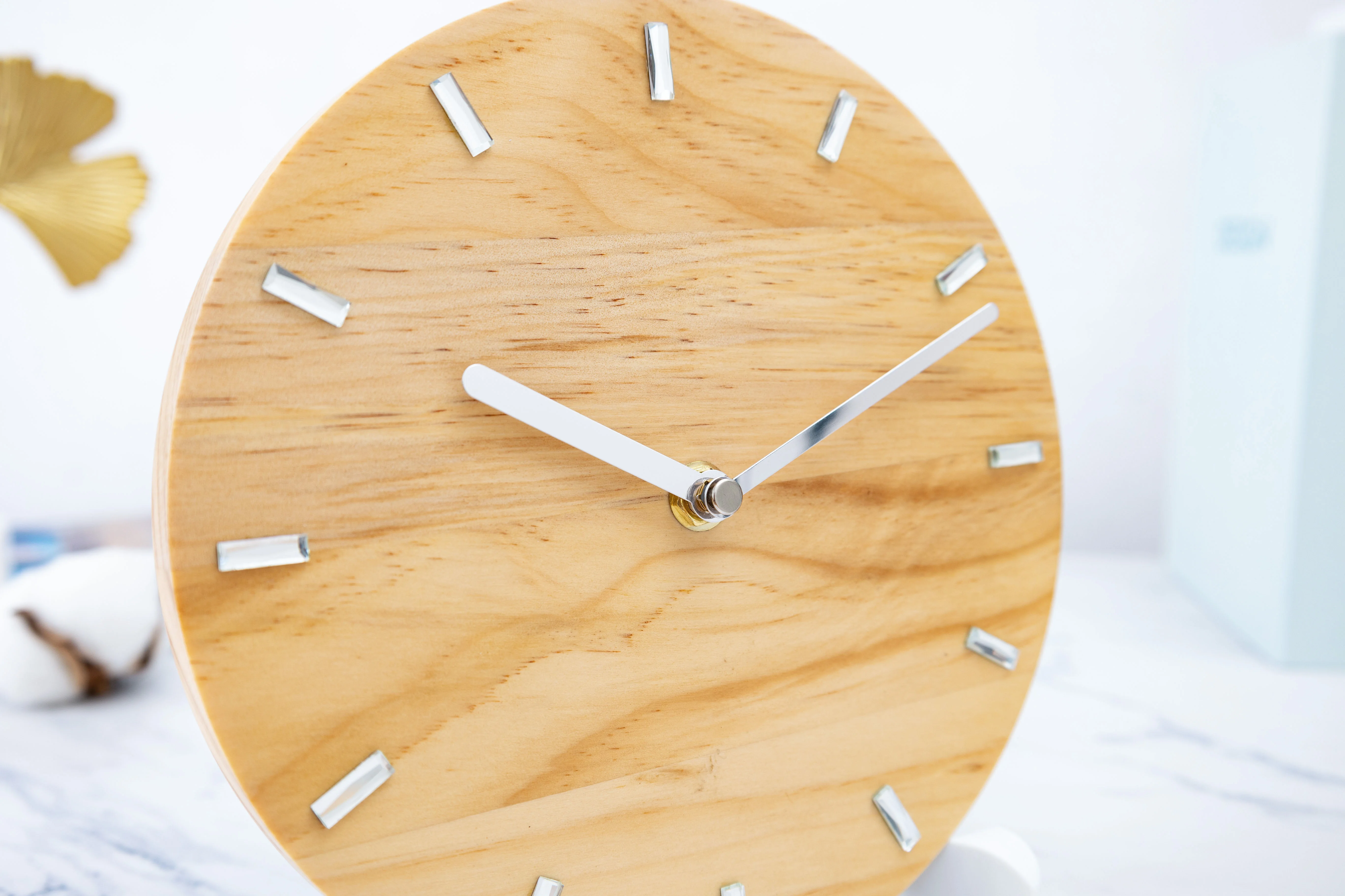 Pendulum wall clock gift clock home decor living room silent wooden wall clock with metal hands