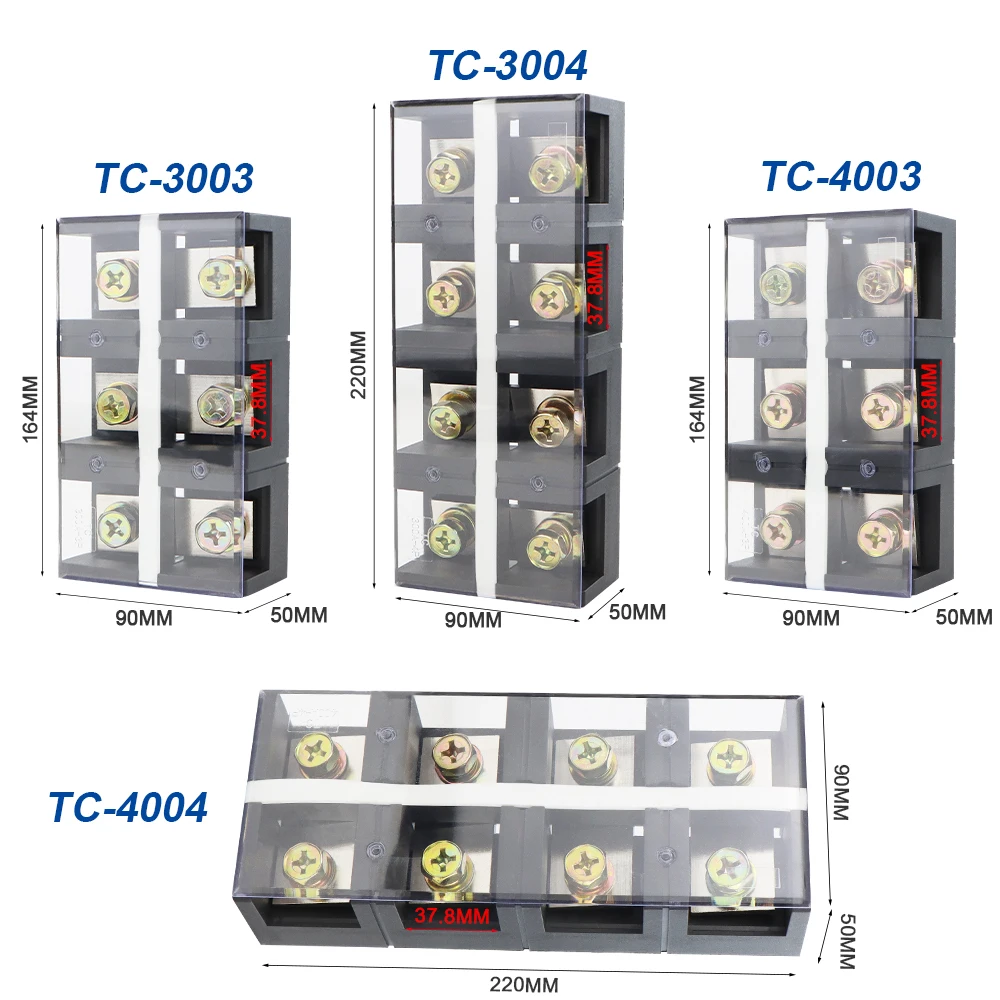 Медный клеммный блок TC 4003 высокотоковый кабельный крепежный разъем 600A подключается к мощной винтовой