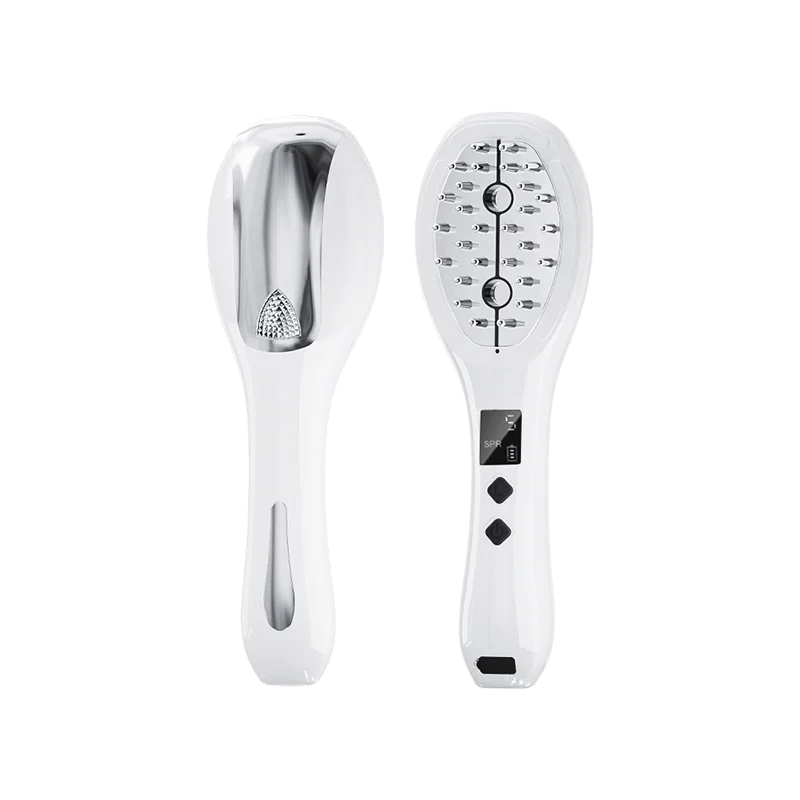 Atomized Essential EMS Hair Loss Massage Therapy Ions Vibration Red Blue Light Hair Therapy Scrap Massage Brush