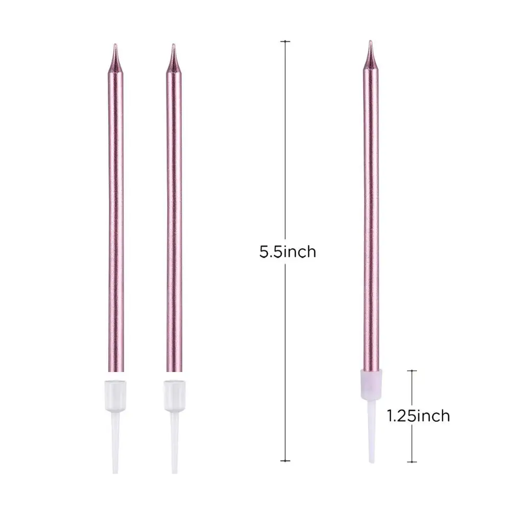 Supply 2019 Gold and silver Birthday thin and logo cake candle