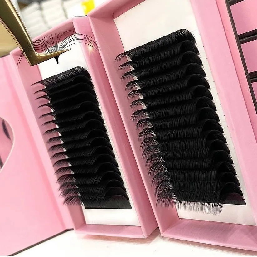 Hot Sale 8-14mm C Curl W Lashes Manufacturer Supply 0.07mm W Curl Eyelashes W Shape Lash