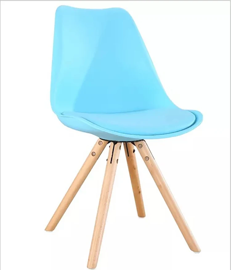 Hot Sale Modern Scandinavian Home Furniture Restaurant Cafe Used Leisure PP Plastic Kitchen Dining Chair With Cushion Seat