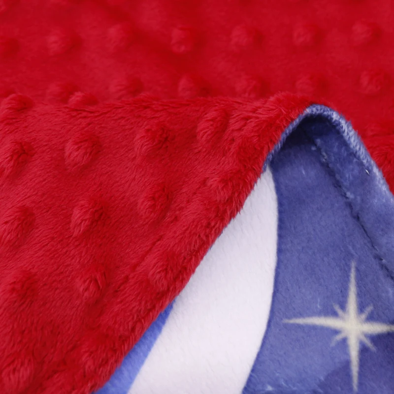 Custom Animal Print 100% Polyester Super Soft Mink Dot Kid Bedding Lightweight Minky Bubble Baby Blanket