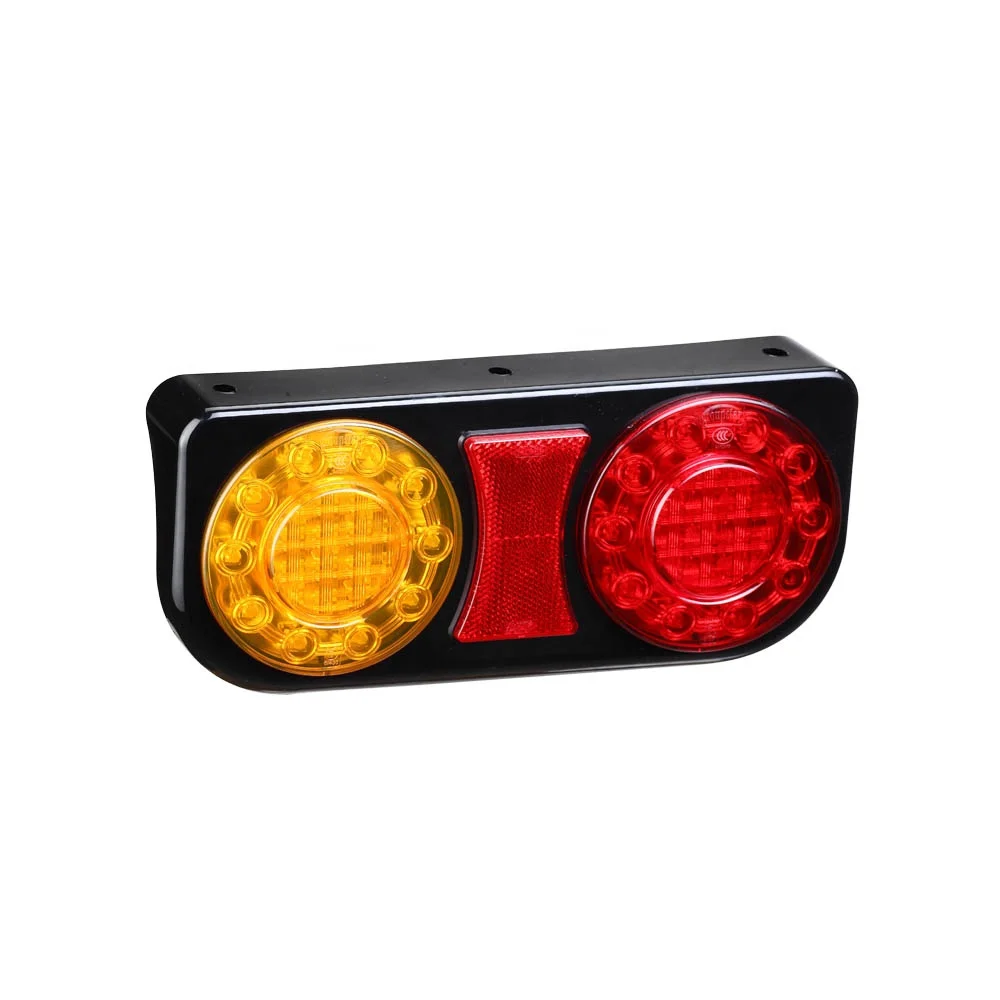 E-MARK ADR Approval UV PC Turn Indicator Stop Tail Rectangle LED Tail Lights 24V Truck