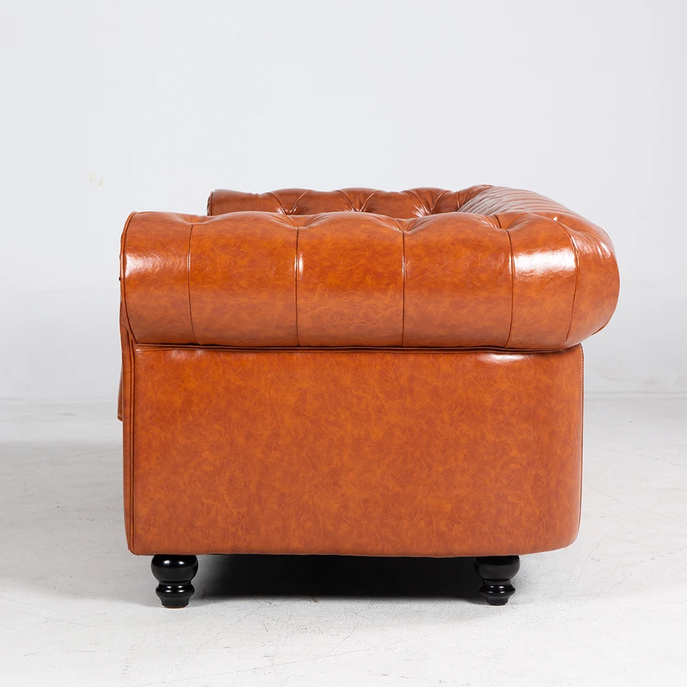 usa classic style brown synthetic leather luxury royal design couches modern sofa