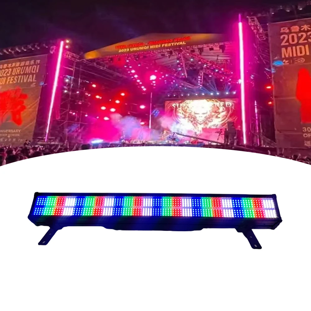 Stage Professional Equipment 1000W DMX512 Protocol LED Strobe Light RGBW for DJ Disco Club Bar