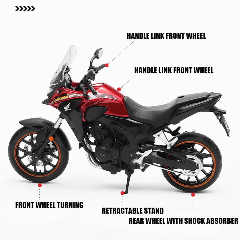1/12 CB400X Adventure ADV Toy Motorcycle Diecast Metal Model 1 12 Racing Miniature Collection Gift For Boy Kid