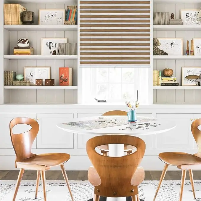 Custom Smart Electric Blackout Zebra Blind Motorized Zebra Blinds Cordless Blinds