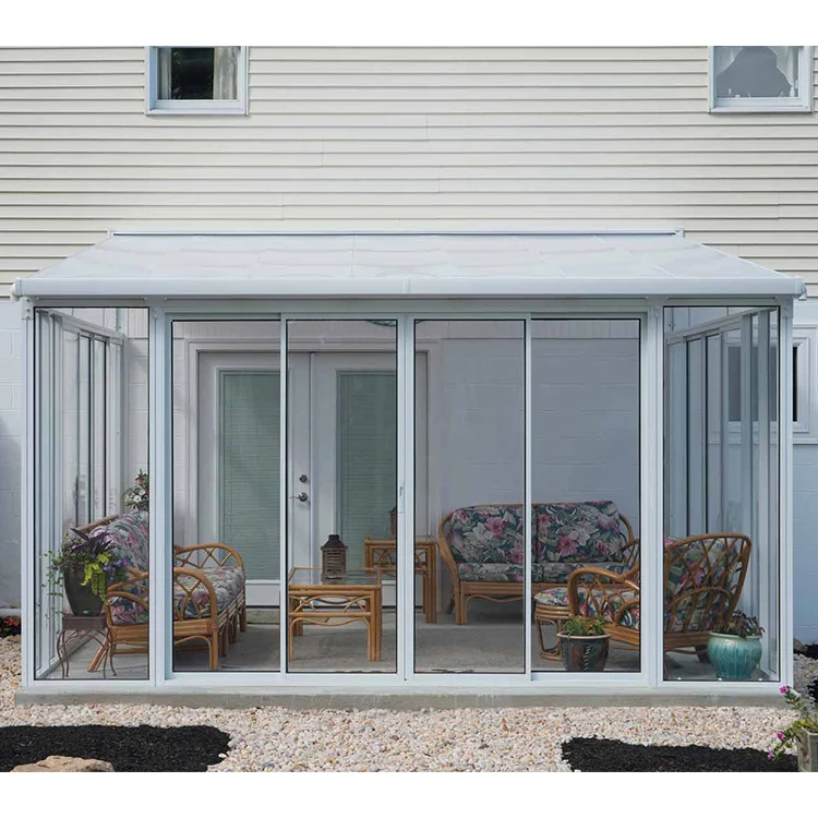 All Season Aluminum Veranda with Glass Sunroom for Prefabricated Houses and Patio Enclosure