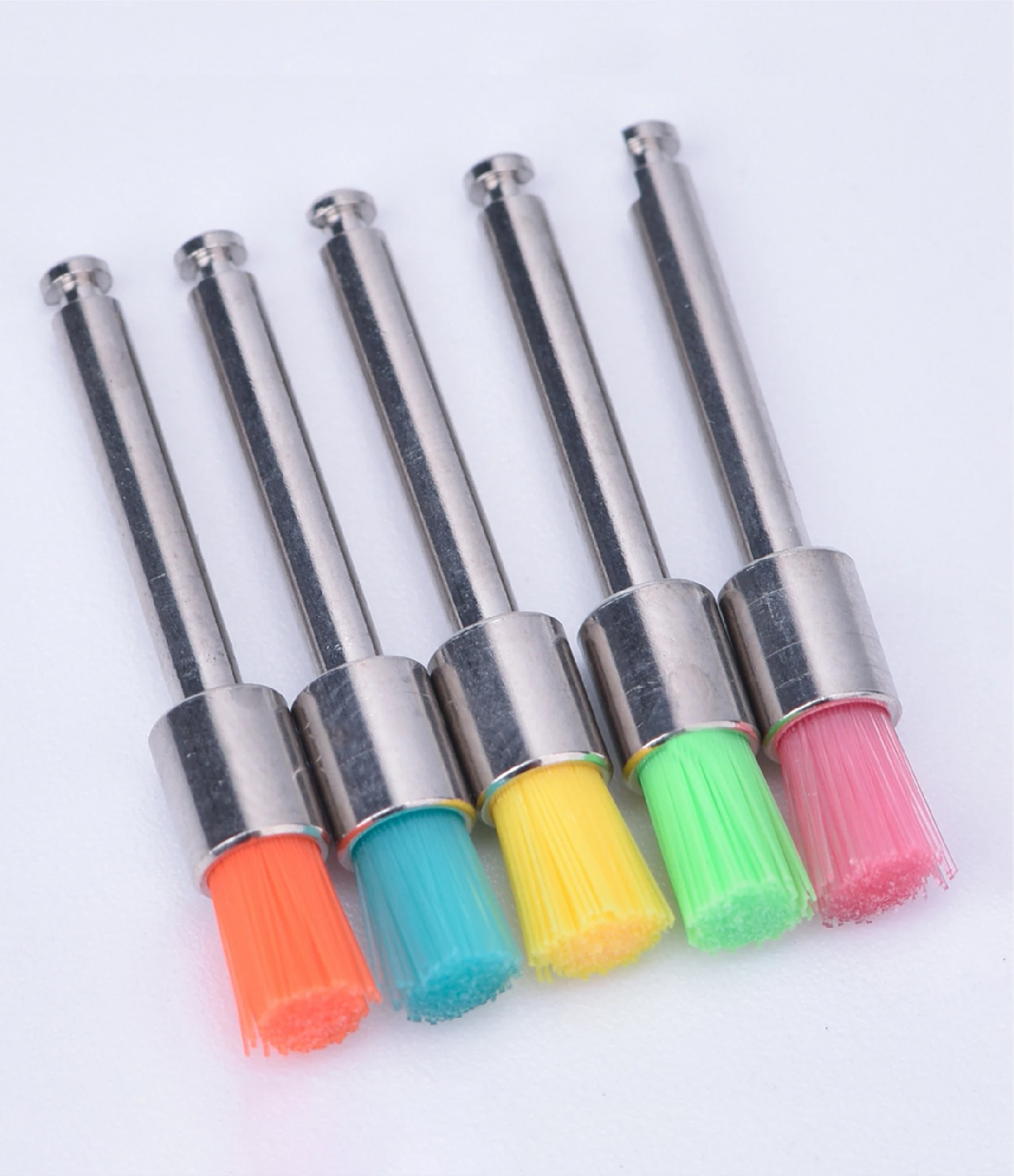 Chinese manufacturers wholesale colorful teeth polishing nylon brush styles for dental use