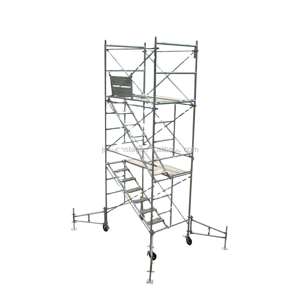 self climbing aluminum scaffolding rack aluminum mobile ladder stage scaffolding for construction