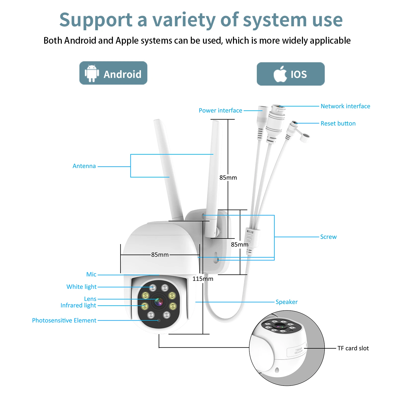 ICSEE 8MP PTZ WIFI Camera Wireless  Outdoor Two Way Audio Dome Security Camera Auto Tracking  Camera Wireless Network
