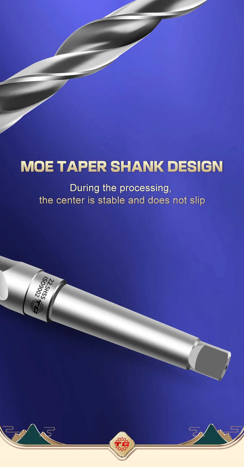 TG HSS Morse Taper Shank Twist Drill Bit 6mm-76mm Holder Drilling