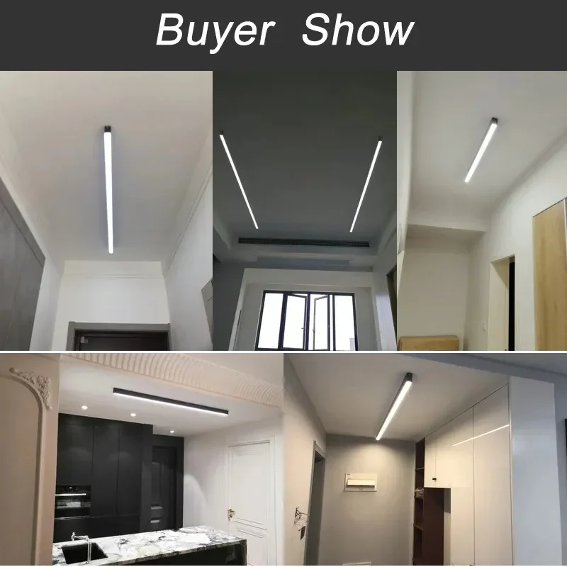 Aluminum LED Strip Light Surface Mounted Linear Light  LED Ceiling Lamp Home Hotel Decoration Round Linear Indoor Ceiling Light