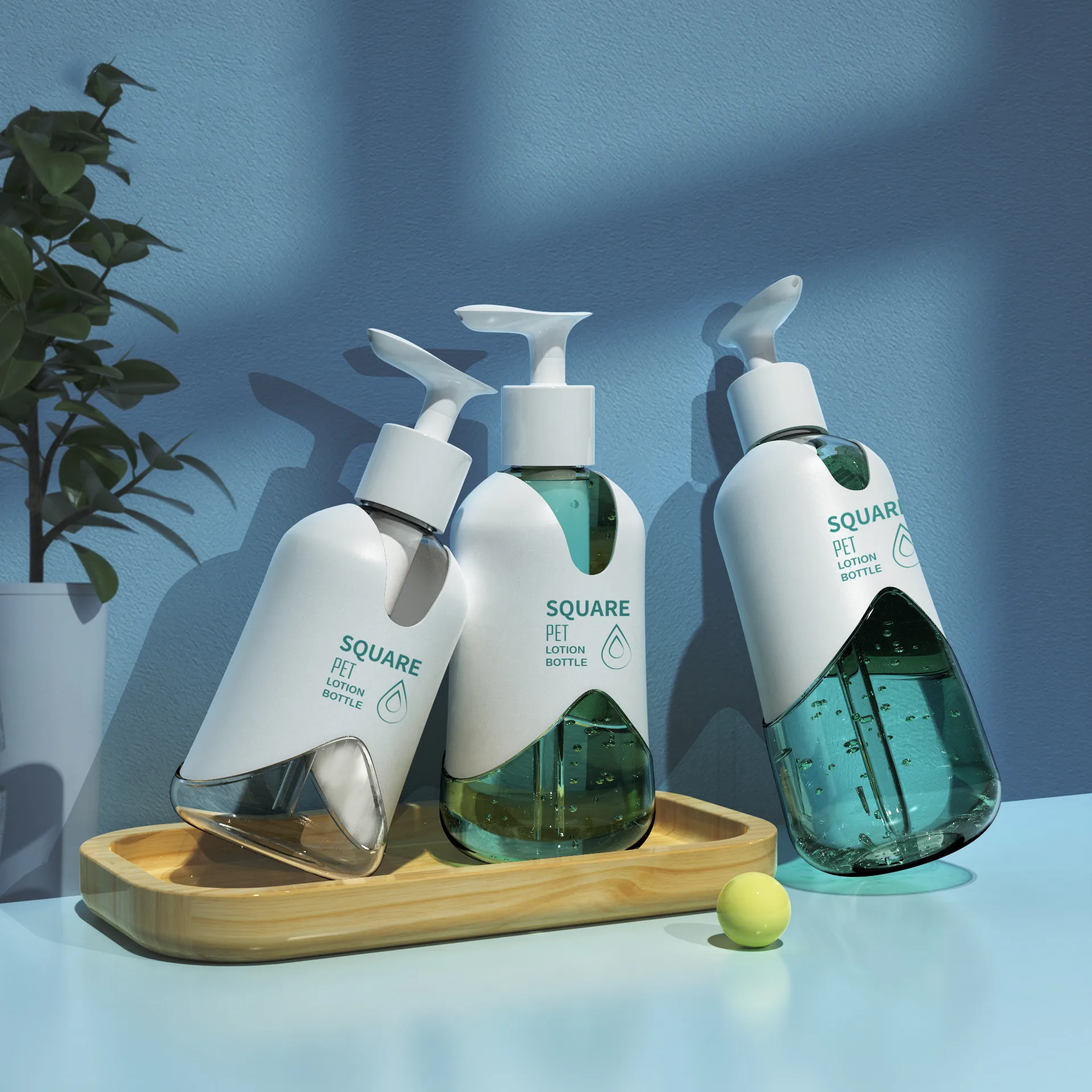 300ml 500ml pet bottle New Plastic Empty Lotion Latex Cosmetic Packaging Bottle for Skin Care